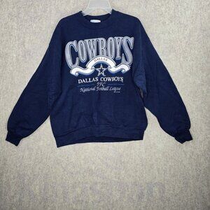 Dallas Cowboys Mens Chalk Line Sweatshirt Navy Blue Size M Cotton Blend Pullover